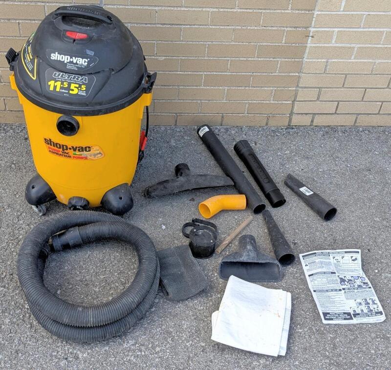 SHOP&bull;VAC Ultra Pump Vac, 11.5 Gallons, Hose + Accessories, Tested for Power