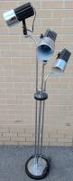 Vintage Three Light Fixture with Coloured Bulbs. 61" Tall. Does not turn on.