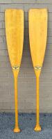 2 Northumberland Paddle Co Handmade Wooden Rowing Oars, 53.5x7&rdquo;
