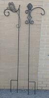 2 Really Tall (6ft!) Garden / Yard Stakes with Hooks