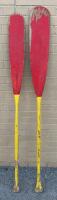 2 Wooden Rowing Oars, Slightly Mismatched - See Description for Measurements