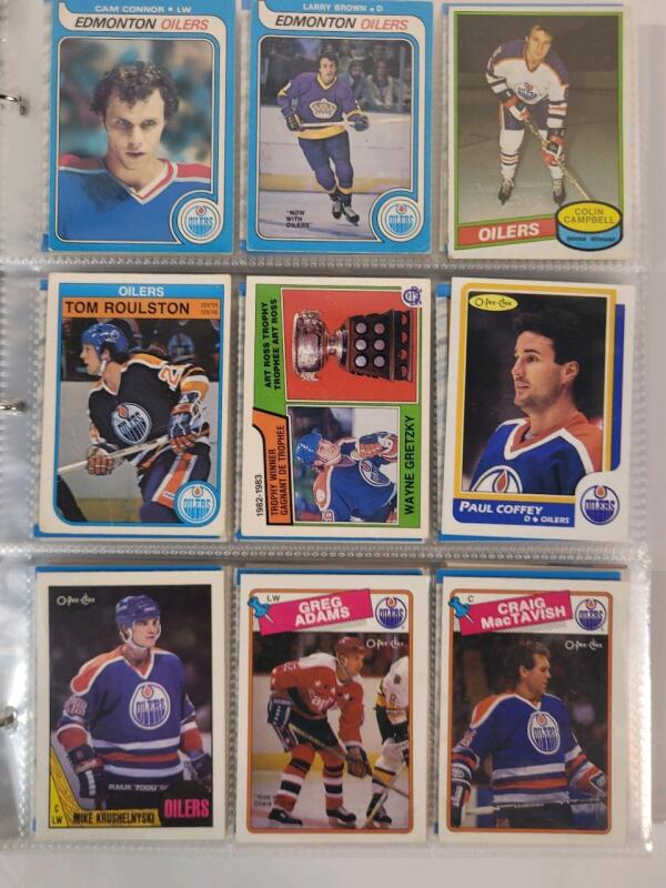 1979 - 2024 Edmonton Oilers NHL Hockey Trading Card Singles , 206 Trading Cards
