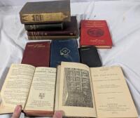 10 Antique to Newer Books (possibly all antique). Hard and Soft Cover. Titles in First picture. Tallest 7.45"