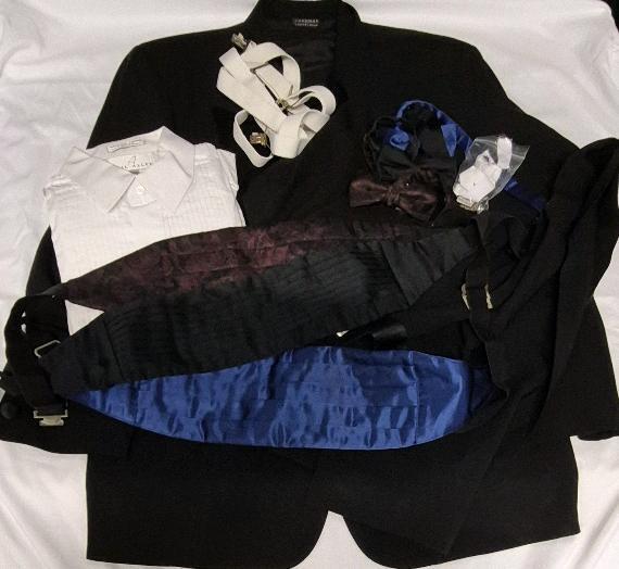 Men's sz 43R Freeman Suit Jacket & sz 36W30L Pants with Accessories