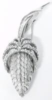 Signed Vintage CORO Floral Seed Pod Brooch , 3" Long