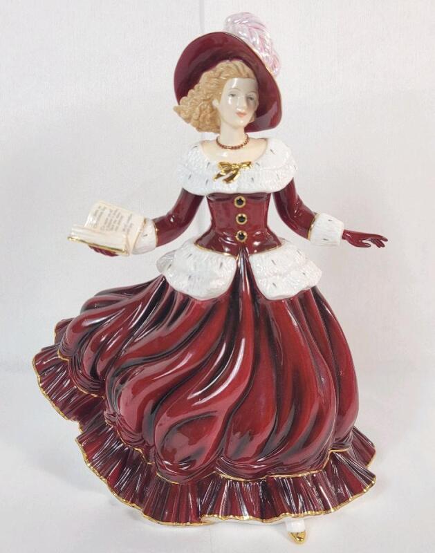 Royal Doulton " Pretty Ladies - Season's Greetings 2010 " Figurine , HN 5470 . Signed on Bottom . Limited Edition 412/800 . Measures 9 &frac34;" tall . No chips or cracks