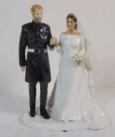 Royal Doulton " Royal Wedding Day " Figurine , HN 5929 . Signed on Bottom , Numbered 0934/1000 . Measures 10.5" tall . Top Shelf Piece - Crack & repair to right arm .