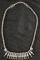 Stunning SHERMAN Rhinestone Necklace With Extender 17.15" Long with Extender
