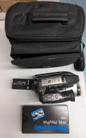 Vintage Panasonic handheld VHS recorder.