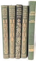 4 Antique (1907-1920) Hardcover Books by RUSKIN: Sesame and Lilies/Ethics of the Dust, A Joy for Ever/The Two Paths, Unto The Last/Munera Pulveris, Time and Tide/The Crown of Wild Olive & For Boys And Girls