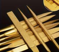 Titanium-Plated Diamond File Set Industrial Grade Strong And Wear-Resistant High<br/>Frequency Quenching Stock photos added