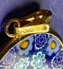 925 Italy Gilt Murano Glass Millefiori Pendant and Pierced Earring Set see description for more - 4