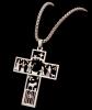 Intricate Cross Pendant Necklace with Engraved Figures Cross 1.8&rsquo;&rsquo; with Bale Chain 24&rsquo;&rsquo;1.5&rsquo;&rsquo; extender approximate - 2