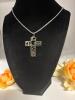 Intricate Cross Pendant Necklace with Engraved Figures Cross 1.8&rsquo;&rsquo; with Bale Chain 24&rsquo;&rsquo;1.5&rsquo;&rsquo; extender approximate - 3