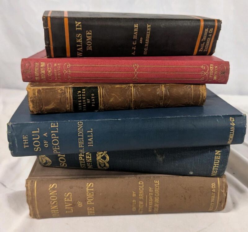 6 Antique Hardcover Books