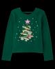 New sz Small (5/6) Girls Children&rsquo;s Place Sequin Bar Back Graphic Top