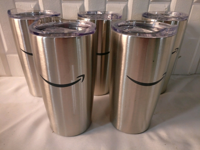 5 New Amazon 20oz Stainless Hot / Cold Tumblers