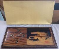 Vintage 1980's SNAP-ON Tools Wood Clock Dealer Tool Truck w/Original Box . Measures 23"&times;11" . Tested Working