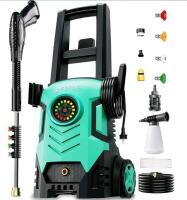 New - FOTING 5000 psi Electric Pressure Washer, 3.3 GPM Power Washer, 4 Quick Connect Nozzle & Foam Cannon&Inlet Hose&Filter, High Pressure Washer for Cars/Fences/Patio/Driveways/Home Cleaning . Retail $220