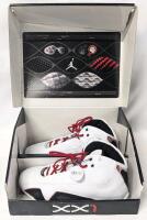 [YOWZA!!!] Size 9.5 Men's NIKE AIR JORDAN XXI, Year: 2005, White/Varsity Red-Met Silv, 313038 161, With Original Box & Ebay Verification Tag
