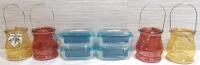 2 Packs of Snap Lid Mini Containers & 4 Glass Tealight Holders