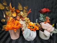 3 new faux plants - fall colour's