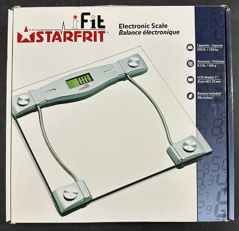 As-New iFit Starfrit Electronic Scale; Up to 330lb, LCD display