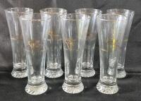 7 Vintage 8" Tall Petro-Canada 1988 Calgary Winter Olympics Commemorative Pilsner Beer Glasses