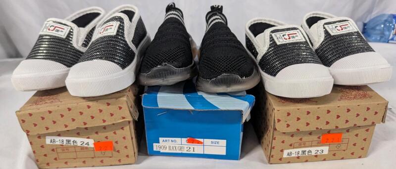 3 Pairs of Kids Shoes. Sizes 21-24.