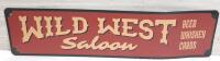 New Wild West Saloon Metal Sign | 16"&times;4"