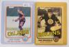 1981 - 1982 O Pee Chee NHL Hockey Trading Card Singles , 46 Trading Cards . Includes Jari Kurri #107 Rookie Card & Ray Bourque 2nd Year Card - 2