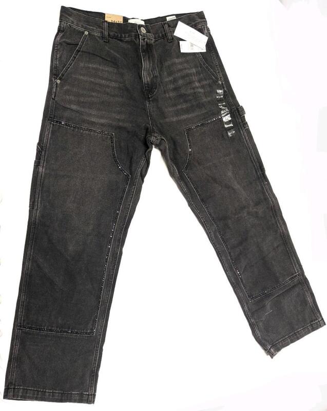 New Size 34&times;32 Men's PACSUN Dylan Studded Baggy Carpenter Jeans, Mid Rise. Baggy Fit, Wide Leg, Non-Stretch | Retails $69.95!