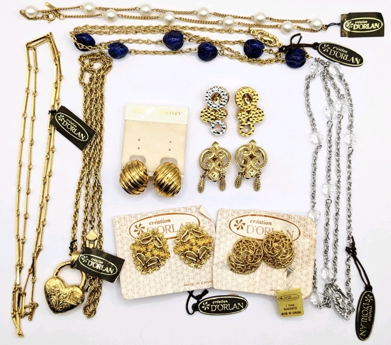 Great Collectable Vintage D'ORLAN Jewelry: Necklaces, Chains & Earrings