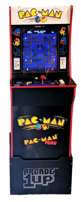 [WOWZERS!!!] ARCADE 1UP PAC-MAN / Pac-Man Plus Bandai Legacy Arcade Game with Riser, 17" Screen, Full-Size Joystick and TONS of That Retro Nostalgia - 23" &times; 19" &times; 58.25" (Including 13.5" Riser)