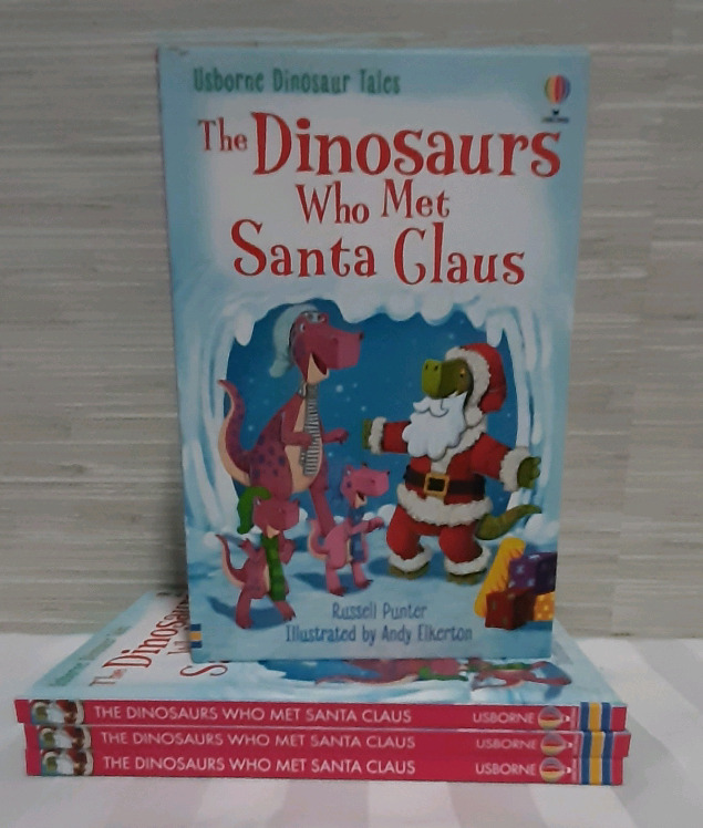 Books-4 New Hardcover "The Dinosaurs Who Met Santa Claus"