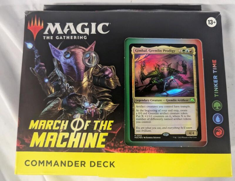 New Magic the Gathering Tinker Time Precon Commander Deck. Outer seal broken. Interior seals intact.