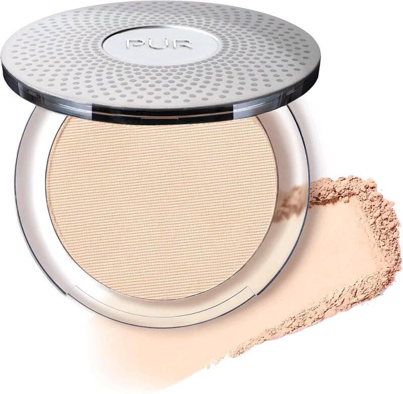 New PUR Beauty 4-in-1 Pressed Mineral Makeup Foundation with SPF 15 - Concealer & Finishing Compact Pressed Powder for Face - Buildable Medium to Full Coverage Foundation - Porcelain 8g Exp 08/2026
