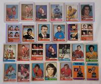 1974 - 1975 O Pee Chee NHL Hockey Trading Card Singles , 26 Trading Cards .