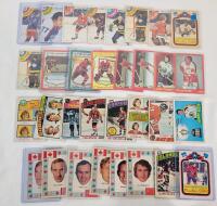1973 - 1979 O Pee Chee NHL Hockey Trading Card Singles , 32 Trading Cards