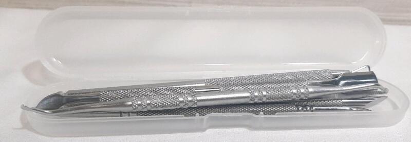 New Stainless Steel Cuticle Pusher Set