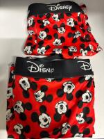 Two New Men&rsquo;s Size Large Disney Print Comfortable Underwear, Elastic Waistband 93% Polyester 7% Elastane Stock photo added