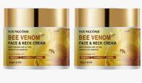 New Two X 40g YOUNGCOME Bee Venom Face & Neck Creams with 2% Collagen, Aloe Vera & Natural Bee Venom, Collagen-Boosting, Corrector, Moisturizing & Firming Cream Ex: 2507/20/28 stock photo added