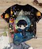 New Girls' Wednesday Size 11-12 Anime Manga Cute Graphic Tee 100% Polyester Stock photos added Machine Wash - 3