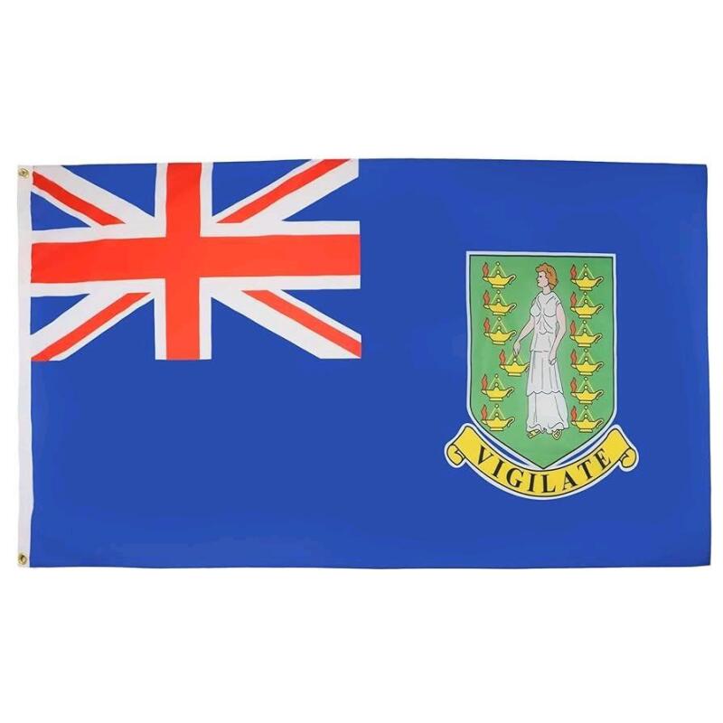 2 New British Virgin Islands Flags by AZ Flags. 60cm by 90cm