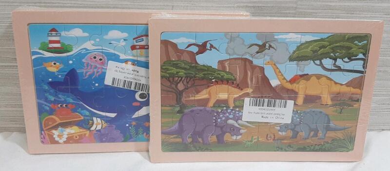 2 New 5-Packs of Children's Jigsaw Puzzles | 7&frac12;"&times;6"
