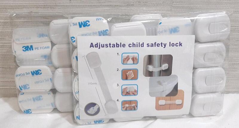 2 Packs of Adjustable Child Safety Locks | Contains 16 in Each Pack