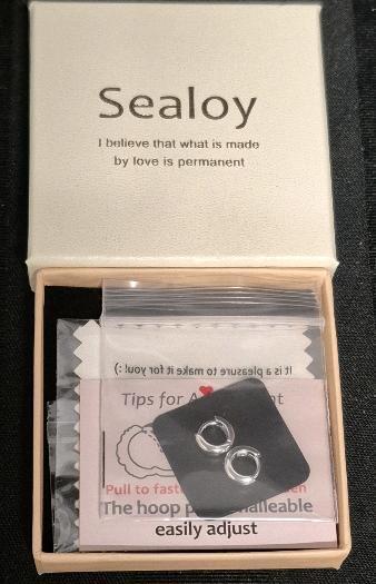 New Pair Stamped S925 Sealoy Huggie Hoop Earrings 7mm Diameter