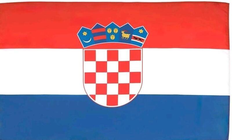 2 New Croatian Flags. 90cm by 60cm