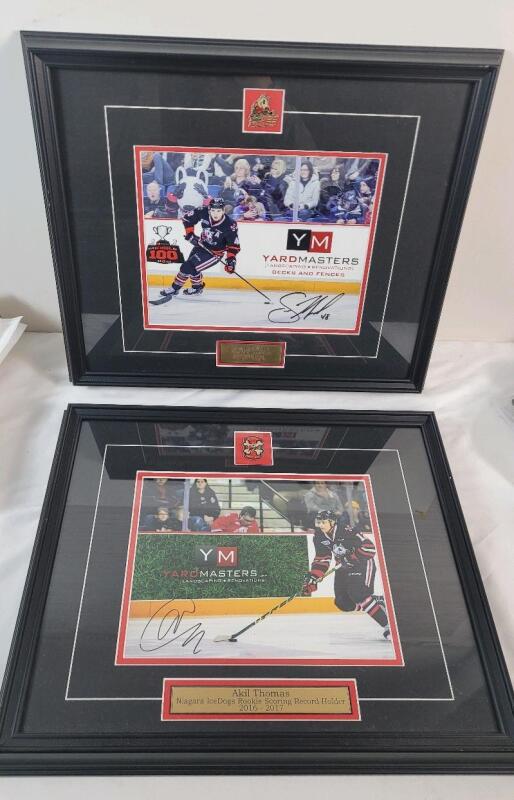 Niagara Ice Dogs Akil Thomas & Sam Miletic Signed Frame Photos . Both measure 17 &frac34;"&times;15" .