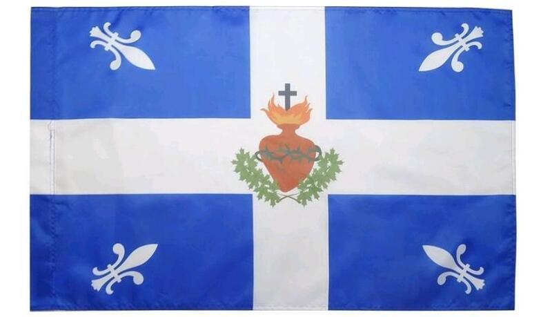 2 New Quebec Carillon-Sacr&eacute;-Coeur Flags. 90cm by 60cm